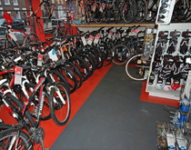 自行車專賣店地板，自行車展示店地面裝飾材料